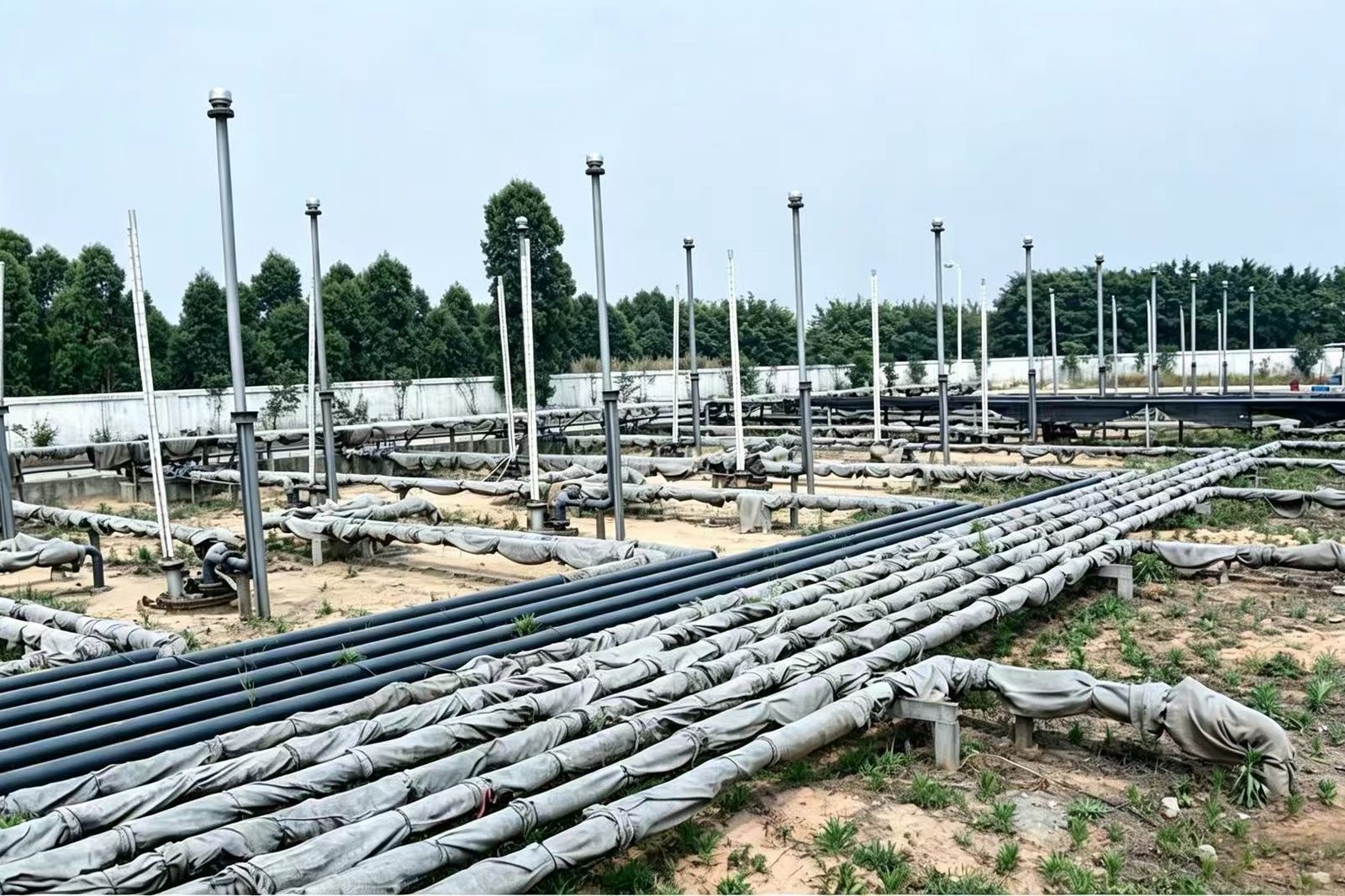 Underground storage tank piping at the Zhengxin Chemical facility