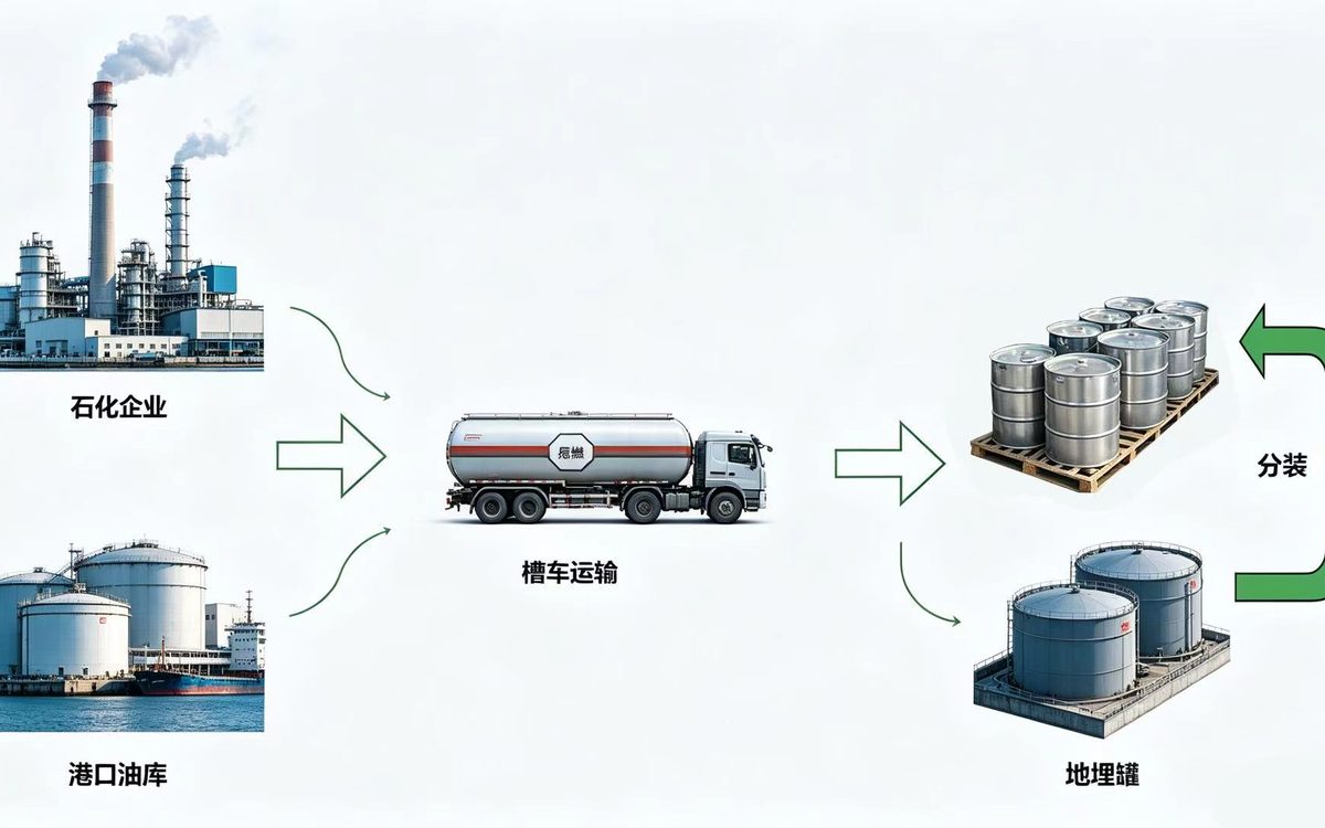 Industrial solvent supply chain and warehouse operations