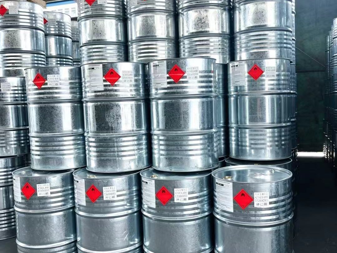 Cyclohexanone stock held at our Dongguan warehouse